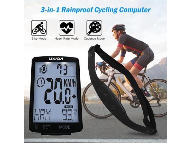 Wireless Cycling Computer MTB Bike Cadence Speedometer Multifunctional Rainproof 