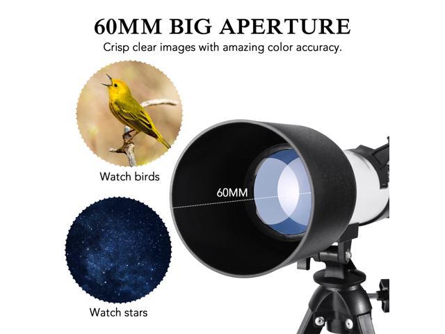 Roeam Astronomical Refracting Telescope Monocular Outdoor Travel Spotting Scope with Tripod for Kids Beginners Gift