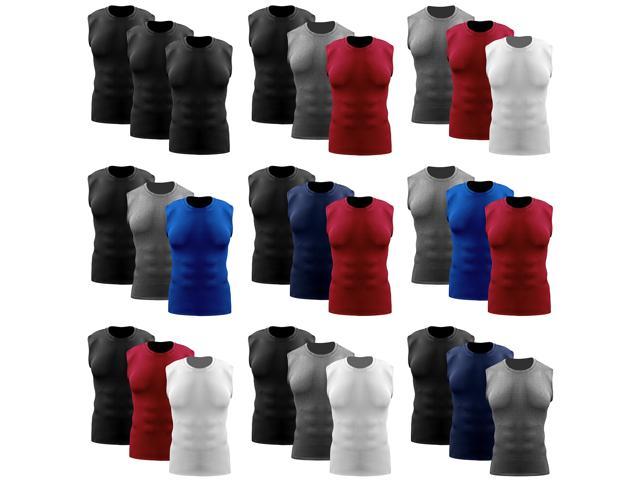 Mens Fitness Gym Tank Tops Compression Wicking Quick-dry Tight fit Printed Shirt 