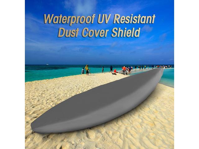 Black Universal Kayak Canoe Boat Waterproof UV Resistant Dust Storage Cover UK 