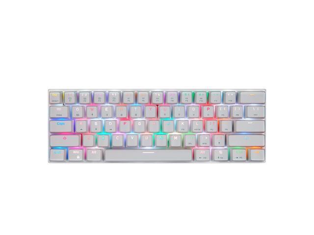 MOTOSPEED CK62 BT3.0 Wired RGB Mechanical Keyboard for Tablet Laptop Smartphone White&Red Shaft - Newegg.com