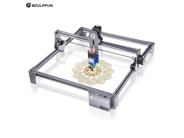 SCULPFUN S6 Pro LD+FAC Spot Compression Ultra-thin Focus,High Precision,410x420mm Full-Metal Structure Quick Assembly Design,Eye Protection,Fixed-focus Laser & Sliding Device,Precise Scale Lines Axis