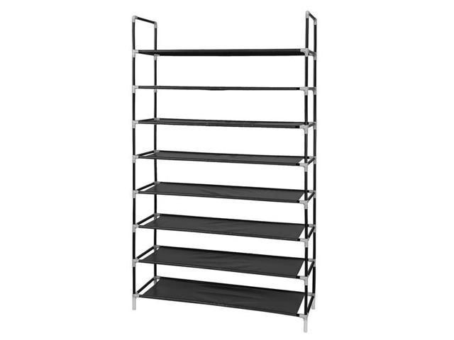 10 Tiers Shoe Rack 50 Pairs Non Woven Fabric Shoe Tower Organizer Cabinet 39 4 X 11 1 X 68 9 Inches Black Newegg Com