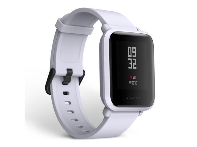 Amazfit Bip Fitness Smartwatch, All-Day Heart Rate and Activity Tracking, Smart Notifications, Built-In GPS, 30-Day Battery Life, Bluetooth, White Cloud