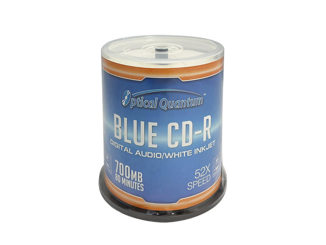 Optical Quantum Digital Audio Music 700MB 52x Blue AZO CD-R White ...