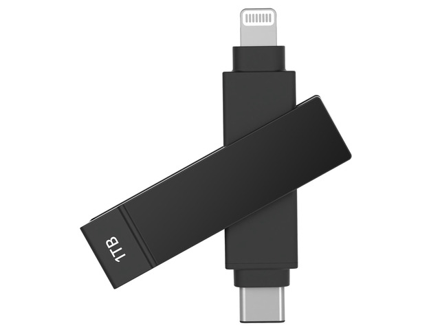 PioData iXflash 1TB iPhone Flash Drive Apple MFi 2-in-1 Lightning & USB ...