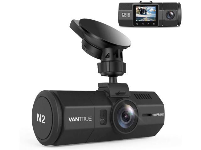 Vantrue N2 Uber Dual Dash Cam-1080P Inside and Outside Dash Camera for Cars 1.5" Near 360° Wide Angle Lyft Dashboard Cam w/ Parking Mode, Motion Detection, Front Camera Night Vision Effects