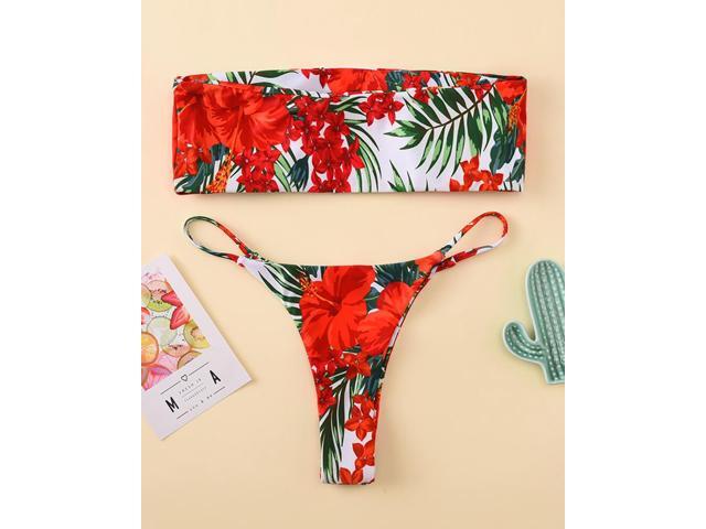 ladies strapless swimsuits