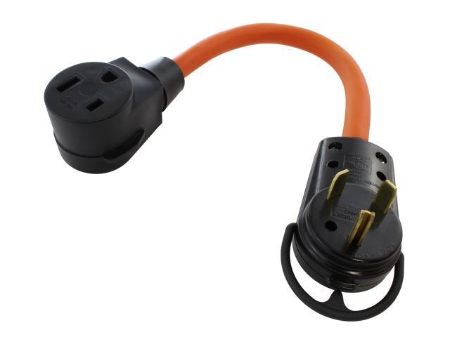 AC Connectors 1.5 ft. TT-30P RV 30 Amp Plug to 6-50R Welder Adapter