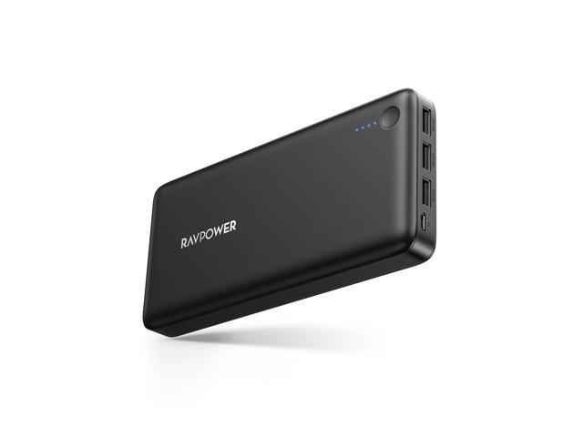 Portable Charger RAVPower 26800mAh Portable Power Bank Battery Pack Tri-output External Battery Pack Cell Phone Charger Compatible with iPhone 12 Mini Pro Max 11 SE iPad Pro Samsung Galaxy S20 (Black)