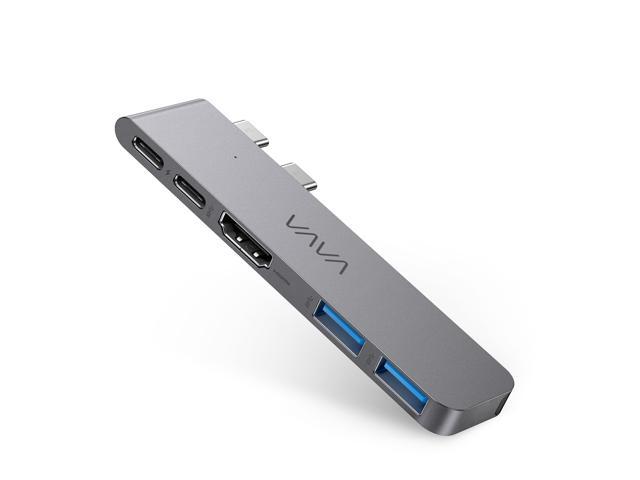 VAVA 5-Port USB-C Hub for MacBook Pro/Air, Dual-Monitor Adapter, 5K 60Hz Display, HDMI Video Output, Versatile Thunderbolt 3 Compatible USB-C Port for 100W PD Charging, 40Gbps Data Transfer