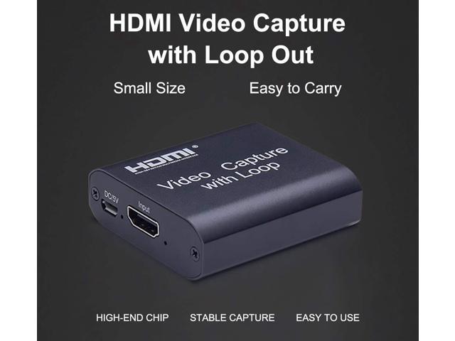 Audio Video Capture Card With Loop Out Hdmi To Hdmi Usb 2 0 1080p Plug And Play For Live Video Streaming Record Via Dslr Camcorder Action Cam Newegg Com