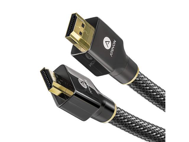 4K HDMI Cable, 15 ft, Atevon 18 Gbps], High Speed Gaming HDMI HDR Cable,  5K@30Hz, 4K@60Hz, 2K@165Hz, 1080P@240Hz, HDCP 2.2, 3D, ARC HDMI for UHD TV,  Blu-ray, PS4/3, Projector, Monitor - Newegg.com
