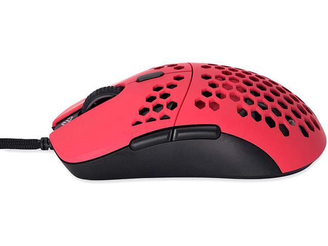 Gwolves Hati 2020 Edition Ultra Lightweight Honeycomb Design Wired Gaming  Mouse 3360 Sensor - PTFE Skates - 6 Buttons - Only 61G (Faze Red)