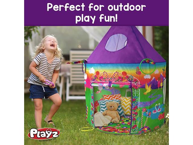 Unicorn Toys for 2 Year Old Girls Indoor Pop up Playhouse Set Gifts for Kids Birthday Party Favors Toddlers Age 1-3 3-5 4-7 Princess Tent with Unicorn Ring Toss Game Kids Castle Play Tent for Girls