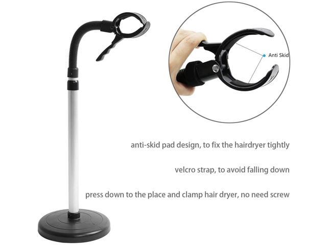 CHRUNONE Hair Dryer Stand, 360 Degree Rotating Lazy Hair Dryer Stand Hand  Free With Heavy Base, Hands-Free Blow Dryer Holder Countertop, Adjustable  Height Hair Dryer Holder 
