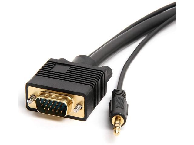 7.6 Meters VGA to VGA Cable with Ferrite Cores 25 Feet HD15 Male to Male SVGA Monitor Cable 25ft 7.6M 5 Pack