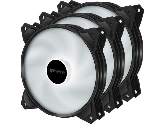 Long Life 120mm 3-Pin High Airflow Quiet Edition White LED Case Fan for ...