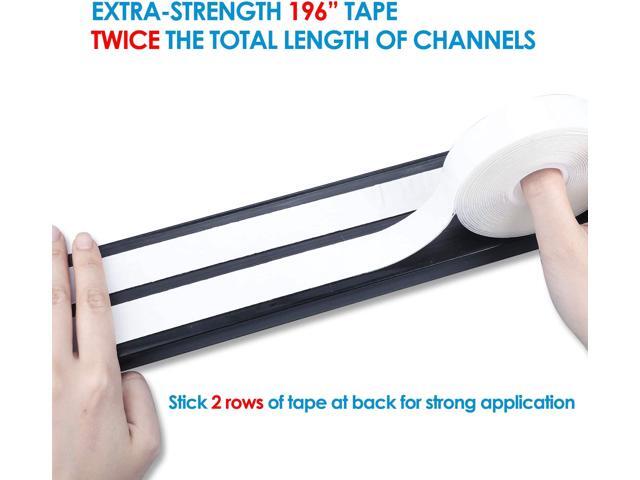 Under Desk Cord Organizer for Office Under Desk Cable Organizer with Mounting Tape J Channel Cable Raceway with 5M Adhesive 95 White J Channel Cable Management Computer Cable Hider Home