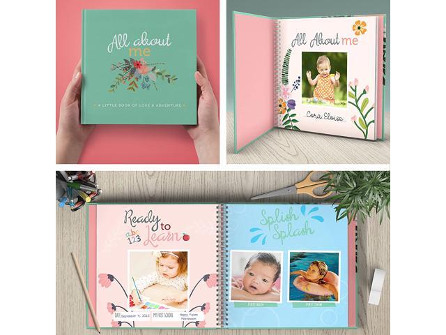 baby memory book first five years diary milestone storage box keepsake scrapbook journal photo album