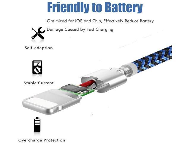 iPhone Charger Cable, Lightning Cable MFi Certified Nylon Braided iPhone Charger Cable Fast Charging Cable Lead for iPhone iPhone Charger Cable, Lightning Cable MFi Certified Nylon Braided iPhone Charger Cable Fast Charging Cable Lead for iPhone