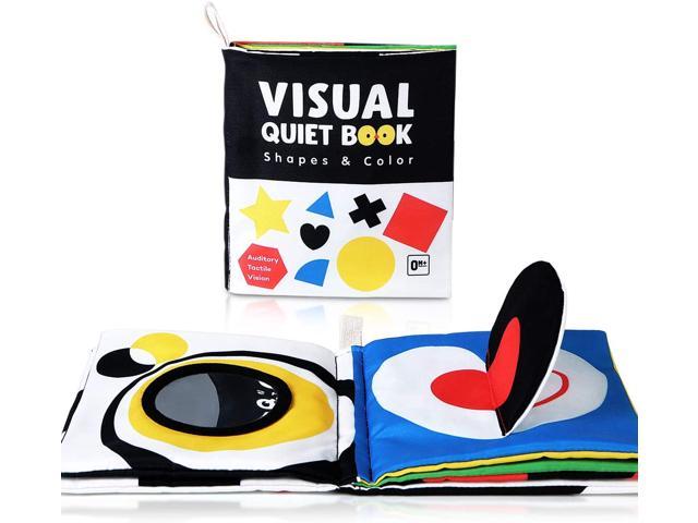 2 Pcs Black and White High Contrast Cloth Book Baby Soft Books Infant Books Over 3 Years My First Fabric Book Toys Folding Soft Activity Baby Book for Early Education Babies Boys Girls Newborn 