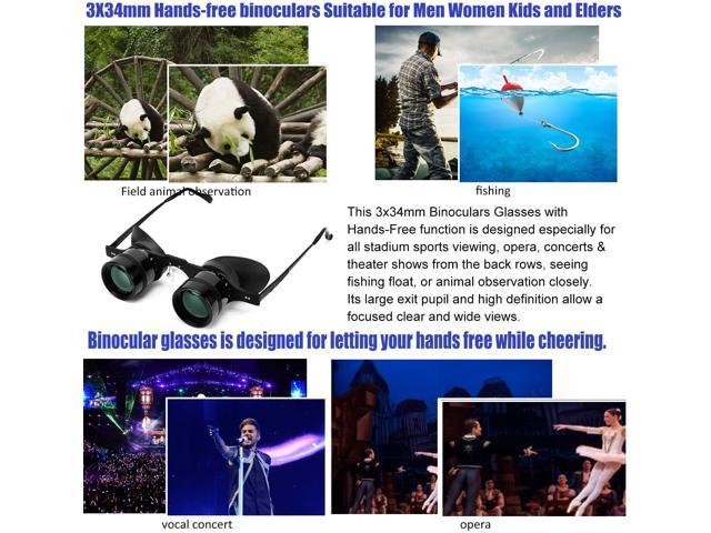 Let You See More Clearly What Want to See Opera. Bird Watching Drama Concerts Sports Suitable for Fishing Hands Free Binoculars Gadget