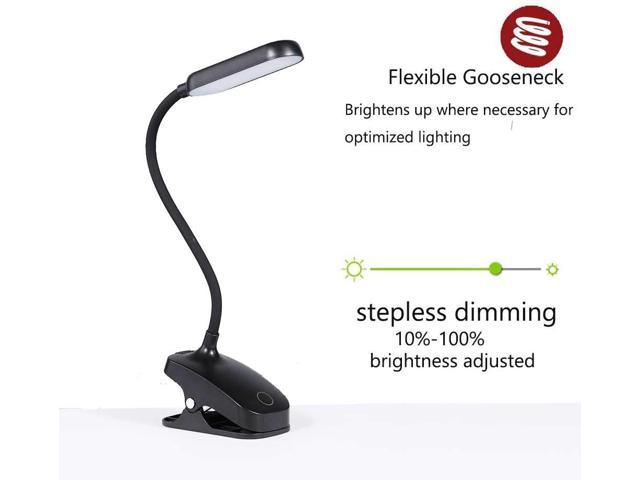 USB Rechargeable Design LED Table Lamp Flexible Students Reading Desk Clip Eye Care Protective Reading Clip Light Lamp