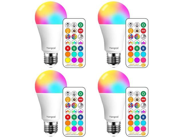 100W Equivalent 1000lm Color Changing With Remote, RGBW LED Bulbs Light Bulbs 