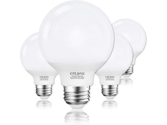 Daylight Dimmable Glass LED G25 Globe Light Bulbs 25Watt equivilant 2.5 actual 