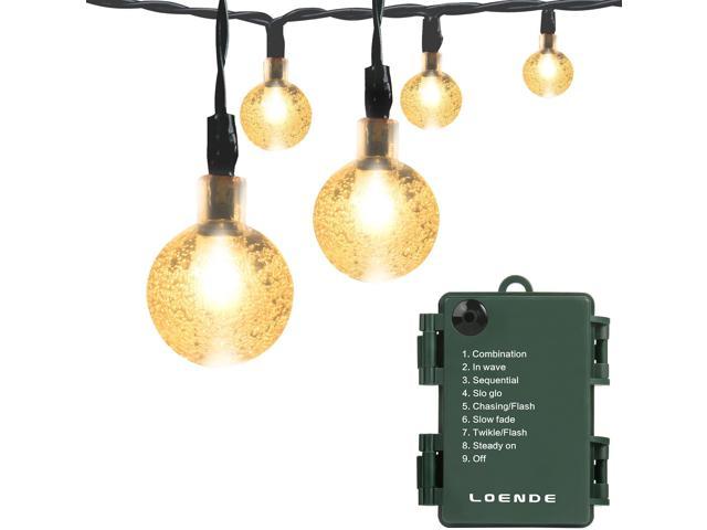 Waterproof Warm White LED Battery Ball Fairy String Lights Christmas Party Decor