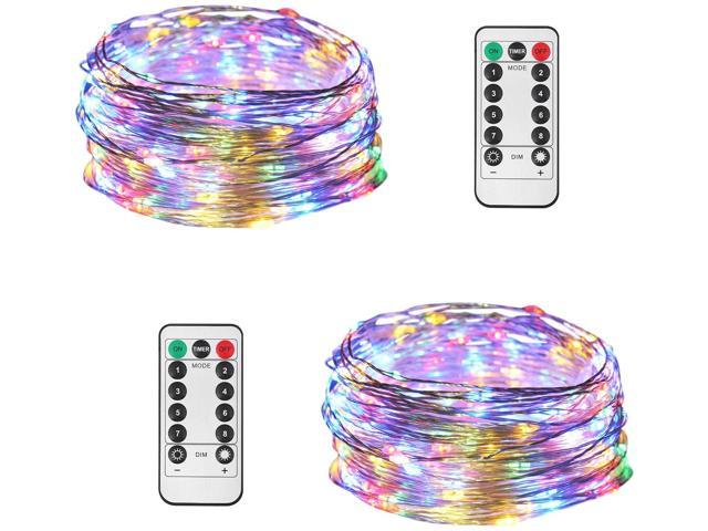 Waterproof Decorative LED String Lights Dimmable with Remote Control 