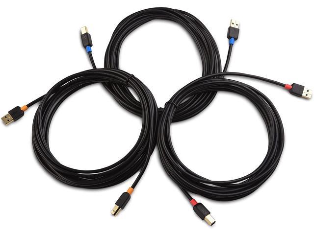 10 ft Cable Matters 3-Pack Long USB 2.0 A to B USB Printer Cable