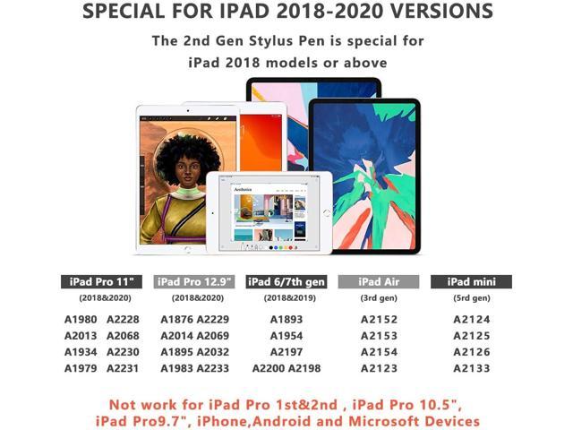 Apple iPad Pro 11 & 12.9 inch/iPad 7th Gen 10.2 inch/iPad 6th Gen/iPad Mini 5th Gen/iPad Air 3rd Gen 2018-2020 Active Stylus Compatible with Palm Rejection Stylus Pen for Apple IPad 