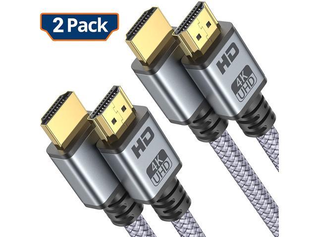 HDMI Cable 6ft 2-Pack 4K Ultra High Speed HDMI 2.0b Version Support 4K Ultra HDR 1080p 2160p 3D Ethernet CEC Xbox PS4 PS3 PC Apple TV 