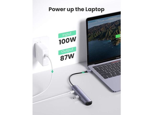 UGREEN USB C Hub 60Hz, 5-in-1 Gigabit USB C to Ethernet Adapter with 4K  HDMI, 100W Power Delivery, 2 USB 3.0, Compatible with MacBook, iPad Pro