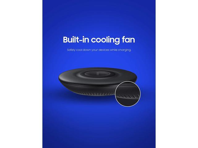 Watches and iPhone Devices Black - Non-Retail Packaging Samsung Qi Certified Fast Charge Wireless Charger Pad with Cooling Fan for Galaxy Phones 2019 Edition