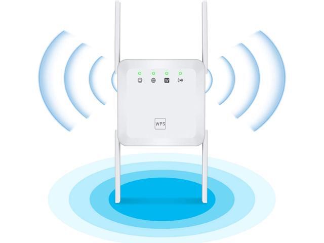 WiFi Range Extender Dual Band 2.4G 5G WiFi Repeater 1200Mbps WiFi Extender Signal Booster for Home 4 Antennas 360° Full Coverage Ethernet WPS AP/Repeater Mode WiFi Range Extender Dual Band 2.4G 5G WiFi Repeater 1200Mbps WiFi Extender Signal Booster for Home 4 Antennas 360° Full Coverage Ethernet WPS AP/Repeater Mode