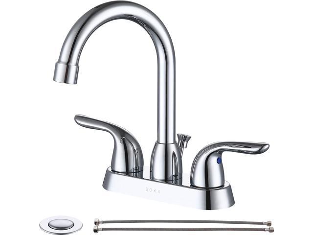 Soka 2 Handle Bathroom Faucet Chrome 4 Inch Sink Centerset With Lift Rod Drain Stopper And Supply Hoses Rv 3 Holes Newegg Com - Rv Bathroom Sink Faucet Black Soka 2 Handle Bathroom Faucet Chrome 4 Inch Sink Centerset With Lift Rod Drain Stopper And Supply Hoses Rv 3 Holes Newegg Com - Rv Bathroom Sink Faucet Black