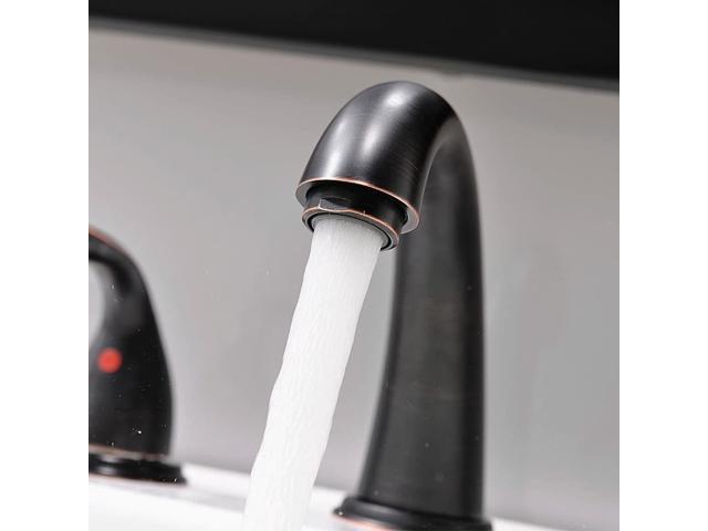 Widespread Bathroom Faucet, Phiestina Oil Rubbed Bronze Widespread Bathroom Faucet Wf008 4 Orb