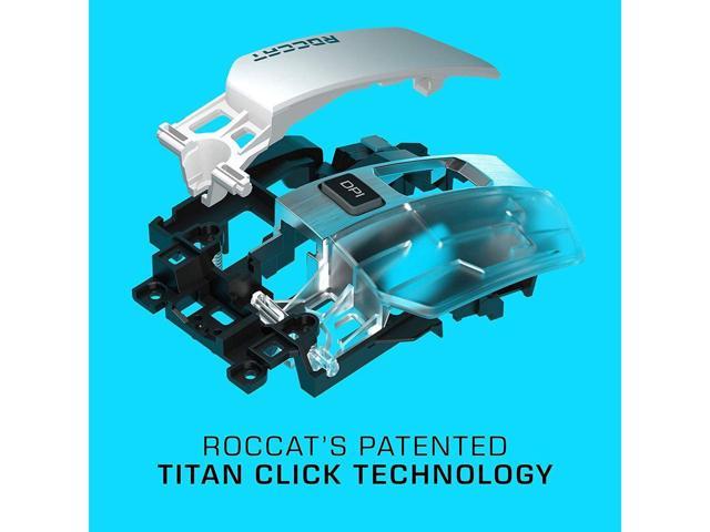 Roccat Kain 1 Aimo Roc 11 612 We White Wired Optical Titan Click Rgb Gaming Mouse Newegg Com