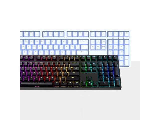 iKBC F108 108 Keys USB Wired Blue LED Backlit Mechanical Gaming ...