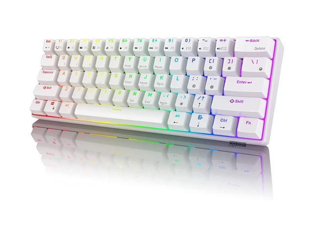Royal Kludge RK61 2.4Ghz Wireless / Bluetooth 5.1 / USB Wired 60% RGB Backlit Mechanical Gaming Keyboard - 61 Keys Ultra-Compact - ABS Keycap - Brown Switch Gaming Keyboards - Newegg.com