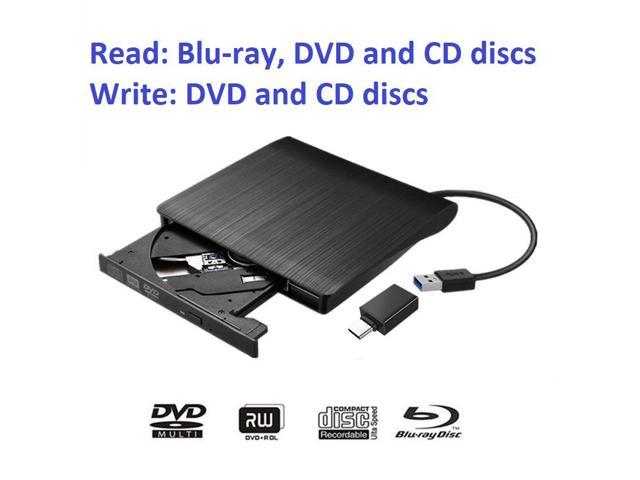 Portable External 3D Blu-ray Drive Slim USB 3.0 And Type-c Bluray CD ...