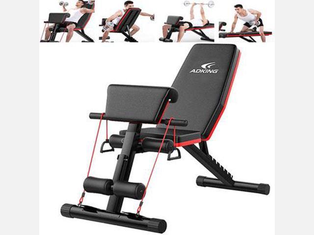 Foldable Workout AB Bench for Home Gym Sit-ups Leg Lifts Incline/Decline/Flat Perfect for Bench Press Full Body Fitness YOLEO Adjustable Weight Bench