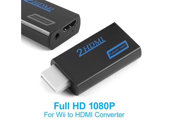 Firstpower Portable Wii To Hdmi Wii2hdmi Full Hd Converter Audio Output Adapter Tv Black Newegg Com