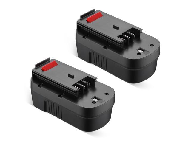 Powerextra 2 Pack 3.7Ah 18Volt HPB18 Replacement Battery Compatible with  Black and Decker HPB18 HPB18-OPE 244760-00 A1718 FS18FL FSB18 Firestorm  Black