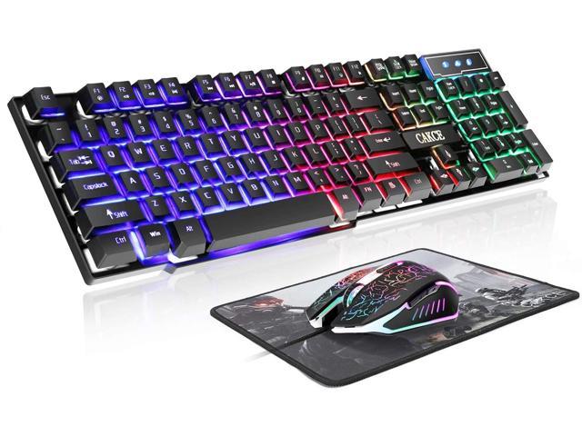 colored wired keyboard and mouse combo