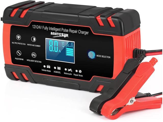 Car Battery Charger Intelligent Pulse Repair Jump Starter Booster 12V/24V 