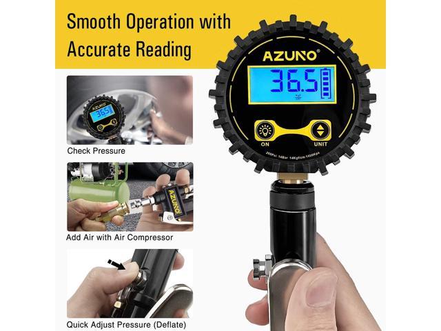 Bike LV12 SUV Longruner Digital Tire Inflator with Pressure Gauge 200 PSI Air Chuck and Compressor Accessories 0.1 Display Resolution Quick Connect Coupler for Car Truck,RV Blue Motorcycle 